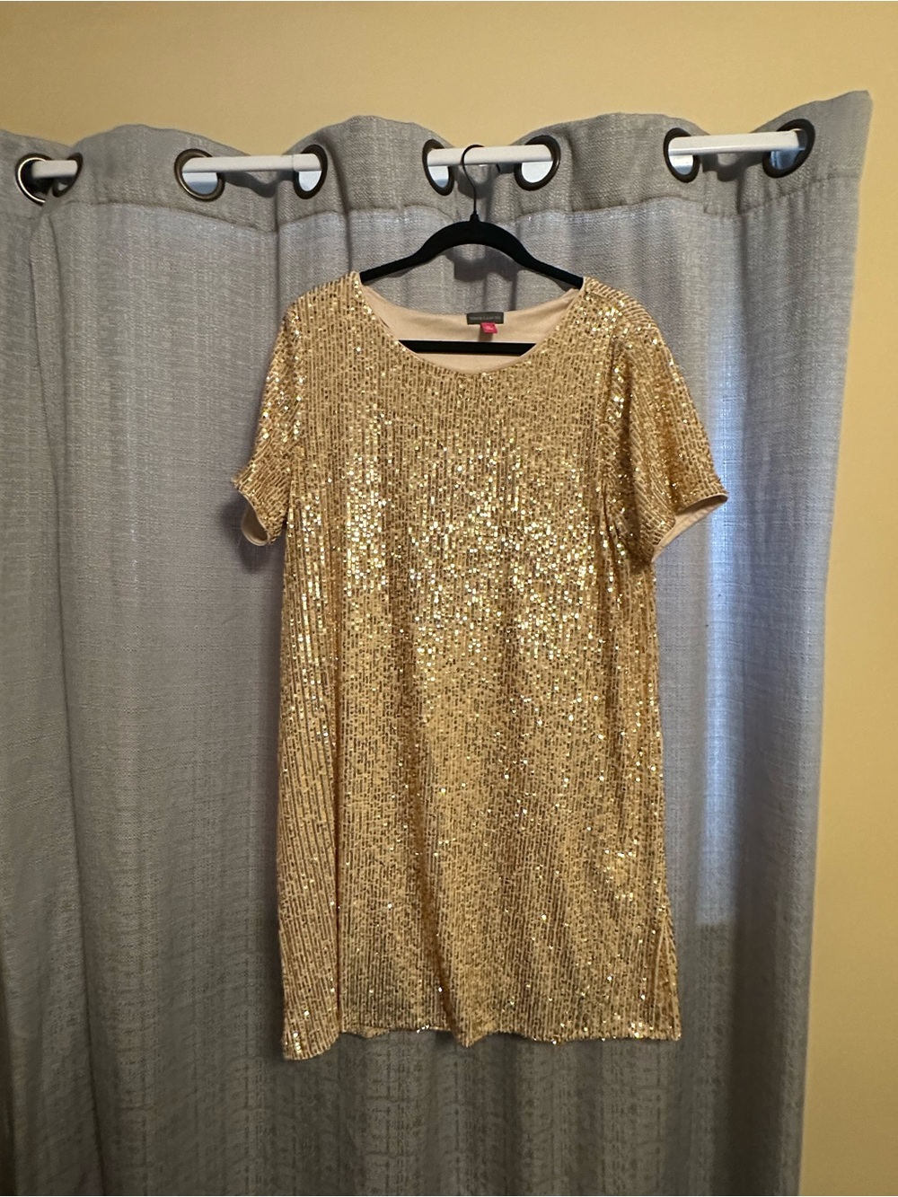 Vince Camuto Gold Sequin Mini Dress